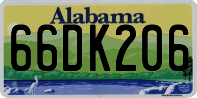 AL license plate 66DK206