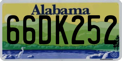 AL license plate 66DK252
