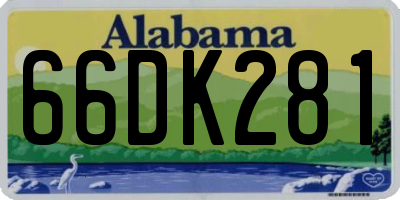 AL license plate 66DK281