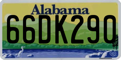 AL license plate 66DK290