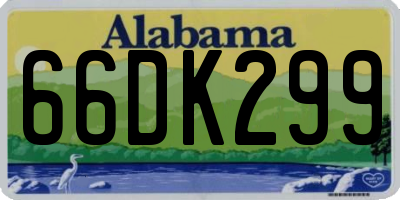 AL license plate 66DK299