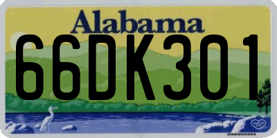 AL license plate 66DK301