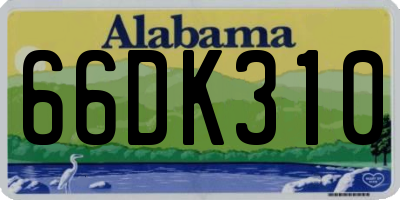 AL license plate 66DK310