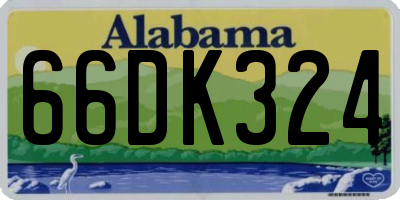 AL license plate 66DK324