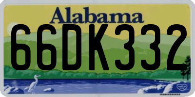 AL license plate 66DK332