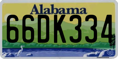 AL license plate 66DK334