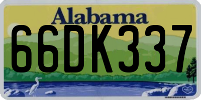 AL license plate 66DK337