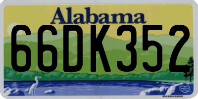 AL license plate 66DK352