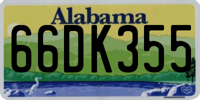 AL license plate 66DK355