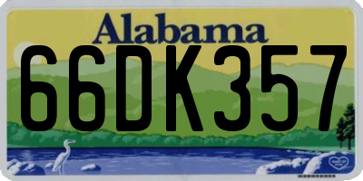 AL license plate 66DK357