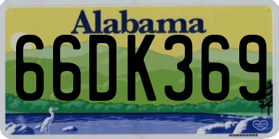 AL license plate 66DK369