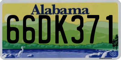 AL license plate 66DK371