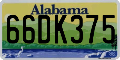 AL license plate 66DK375