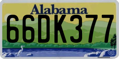 AL license plate 66DK377