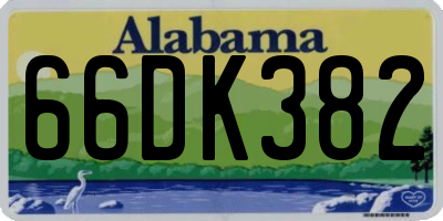 AL license plate 66DK382