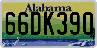 AL license plate 66DK390