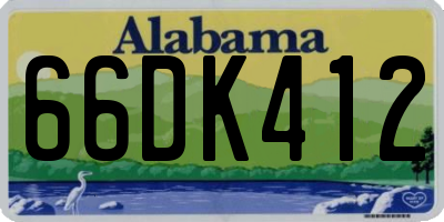 AL license plate 66DK412