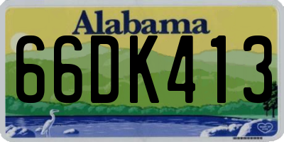 AL license plate 66DK413