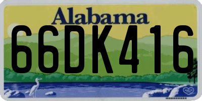AL license plate 66DK416