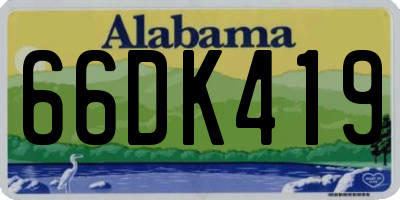 AL license plate 66DK419
