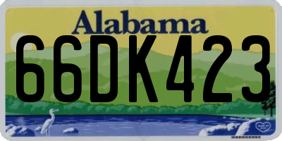 AL license plate 66DK423