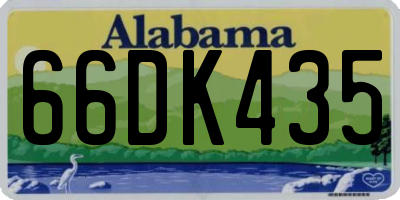 AL license plate 66DK435