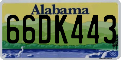 AL license plate 66DK443