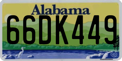 AL license plate 66DK449
