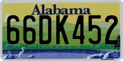 AL license plate 66DK452