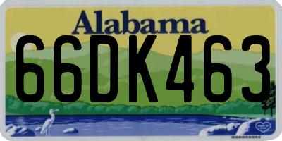 AL license plate 66DK463