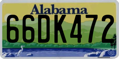 AL license plate 66DK472