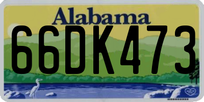 AL license plate 66DK473