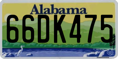 AL license plate 66DK475