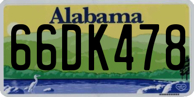 AL license plate 66DK478