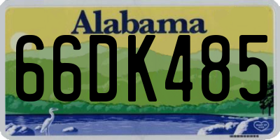 AL license plate 66DK485