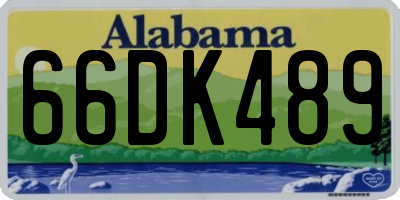 AL license plate 66DK489