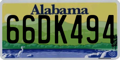 AL license plate 66DK494