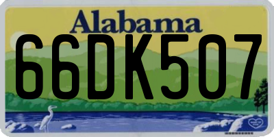 AL license plate 66DK507