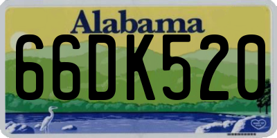 AL license plate 66DK520