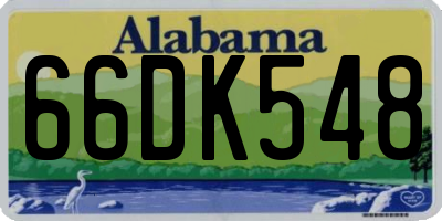 AL license plate 66DK548