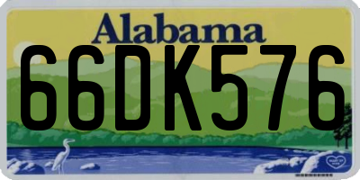 AL license plate 66DK576