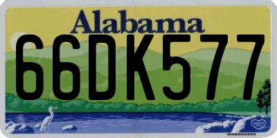 AL license plate 66DK577