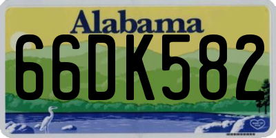 AL license plate 66DK582