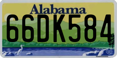 AL license plate 66DK584