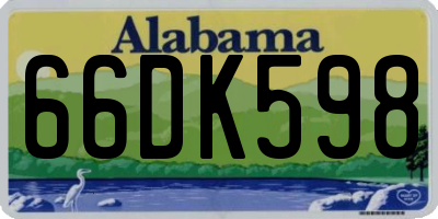 AL license plate 66DK598