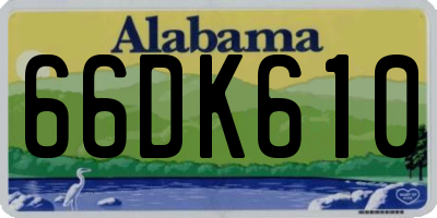 AL license plate 66DK610
