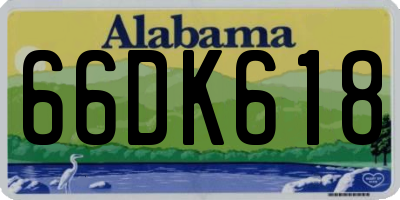 AL license plate 66DK618