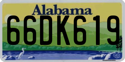 AL license plate 66DK619