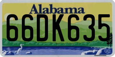 AL license plate 66DK635