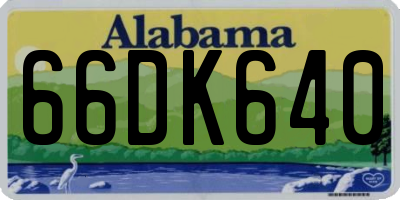 AL license plate 66DK640